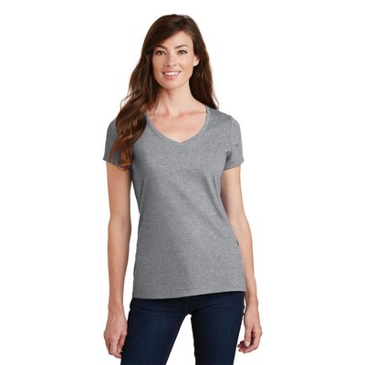 Port & Company® Ladies' Fan Favorite™ V-Neck Tee