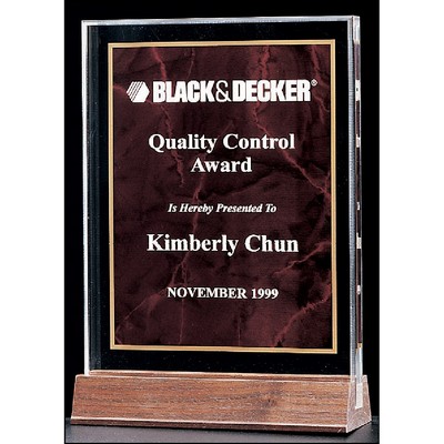 Acrylic Award with a Ruby Marble Center (7"x9 5/8")