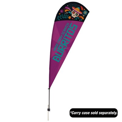 9.5' Value Teardrop Sail Sign Flag - 1-Sided with Spike