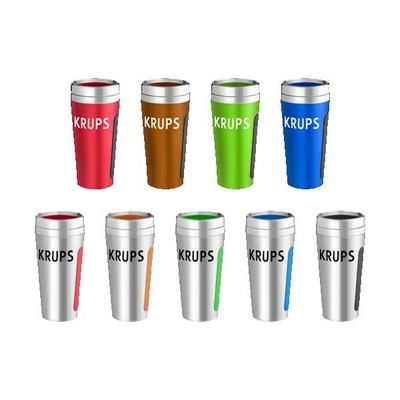 Dual-Grip Travel Tumbler - 15 Oz.