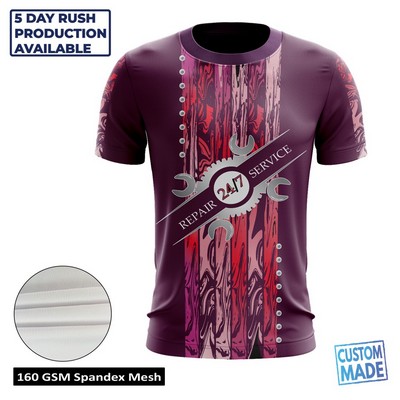 Unisex & Kids' Sublimation Mesh Short Sleeve 2-in-1 Jersey T-Shirt - Econom