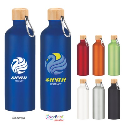 25 Oz. Aluminum Tundra Bike Bottle With Bamboo Lid