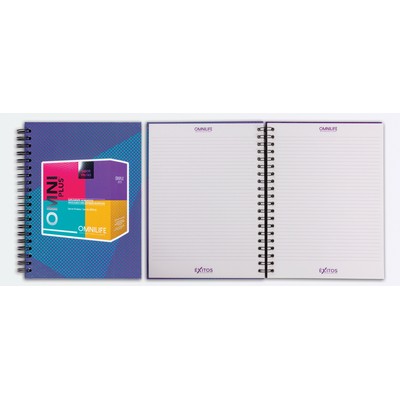 Square COLOR PERFECT Full Cover Printed Notebook (7.75"x7.75")- WIRED BOUND - includes branded pages