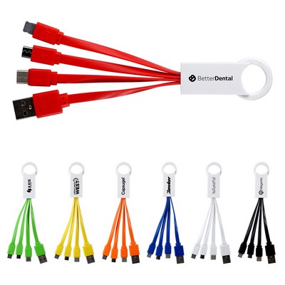 3-In-1 Noodle Charging Cable with Type C USB