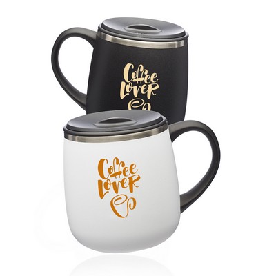 11 Oz. Stainless Steel Coffee Mugs with Lid