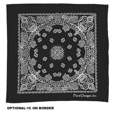 22" Bandana With Stock Paisley Pattern