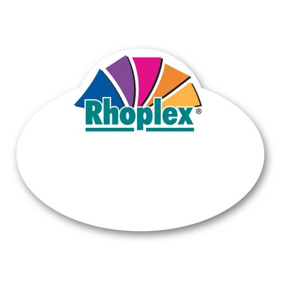 Laminated Name Badge Full Color (2.125"X2.875") Oval W/Oval Bump - No Personalization