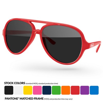 Aviator Sport Sunglasses W/ Arm Imprint