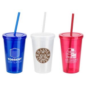 Trifecta 16 oz Tumbler with Lid + Straw