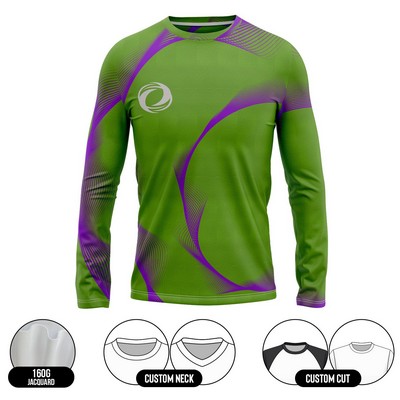 Women's Sublimation Long Sleeve T-Shirt - 160G Jacquard