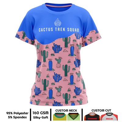 Women's Sublimation 160G Brushed Milk Silk Short Sleeve T-Shirt