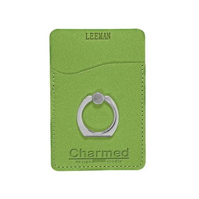 Tuscany Card Holder with Metal Ring Phone Stand