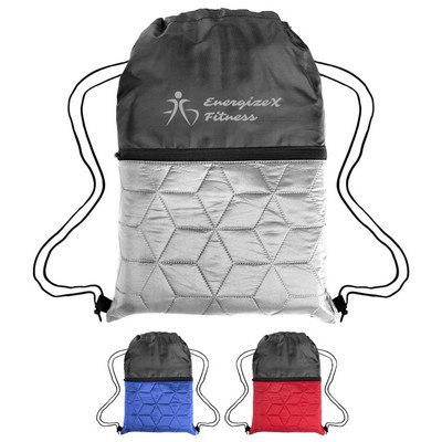 Polyester Quilted Drawstring Bag