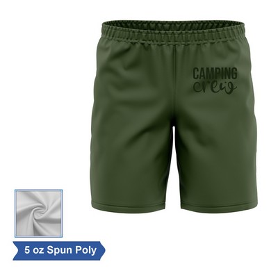 Unisex & Kids' Sublimation Spun Polyester (Cotton Touch) Training Shorts