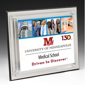 Medium Brushed Aluminum Plaque w/4-Color Process (8"x 10"x 1")