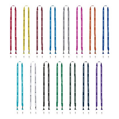 IMPORT Rush 5/8" Polyester 2-Ended Lanyard with Dual Silver Crimps & Split-Rings