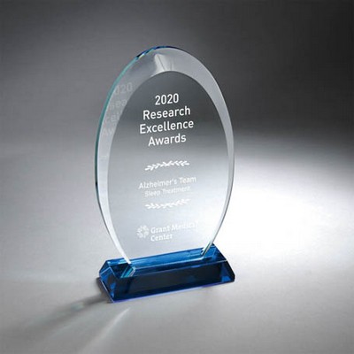 Taper Edge Award, Blue (5"x8.75"x2")