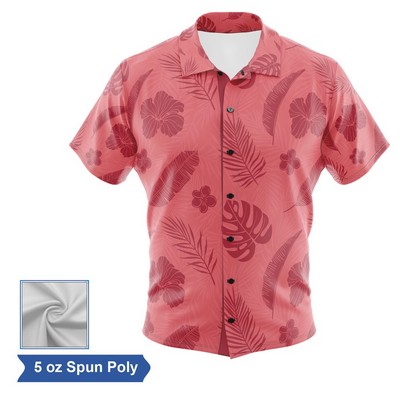 Sublimation Spun Polyester (Cotton Touch) Camp Shirt - Men, Women, Kids