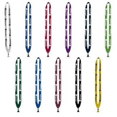 3/4" Cotton Lanyard with Metal Crimp & Split-Ring