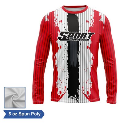 Sublimation Spun Polyester (Cotton Touch) Long Sleeve T-Shirt - Men, Women,