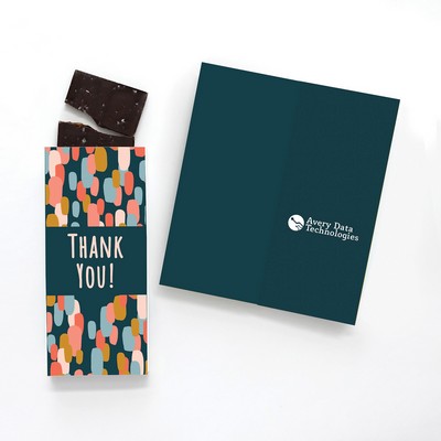 One Color Foil-Stamped Stock Gratitude Sweeter Cards with Sea Salt Caramel Chocolate Bar