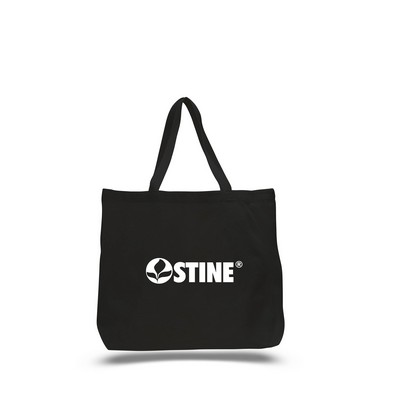 12 Oz. Jumbo Canvas Tote Bag w/ Squared Bottom - 20"x15"x5"