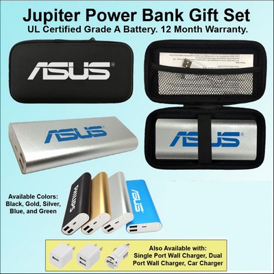 Jupiter Power Bank in Zipper Wallet 14,000 mAh - Silver No Extra Tariff