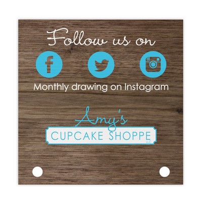 USA Made Eco-Friendly Custom Shape/Size Wood Wall Sign or Plaque (30-34 Sq. Inches)