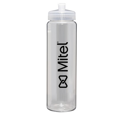 32 Oz. Clear Sport Bottle with Push-pull Lid. Made in USA
