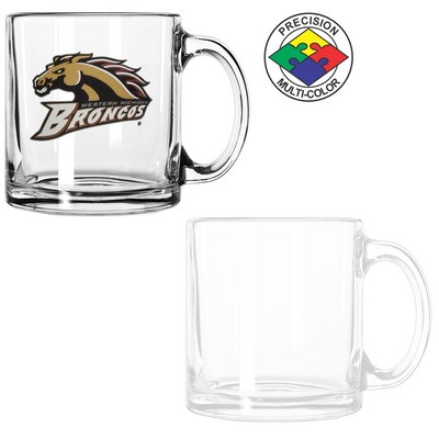 13 Oz. Frosted Glass C-Handle Mug - Dishwasher Resistant - Precision Spot Color