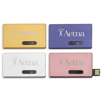 Slide Card Micro USB Drive w/Key Chain (4 GB)