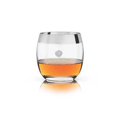 Viski® Chrome Rim Crystal Tumbler