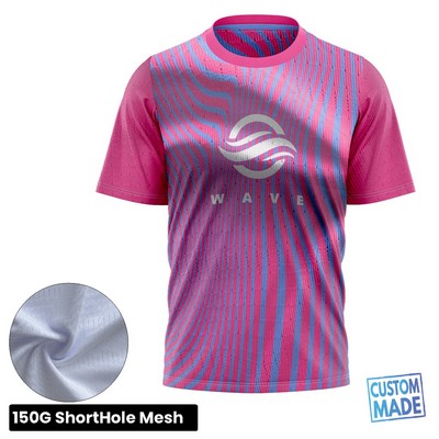 Unisex & Kids' Sublimation Short Sleeve T-Shirt - 150G Short Hole Mesh