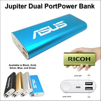 Jupiter Dual Port Power Bank 12000 mAh - Blue No Extra Tariff