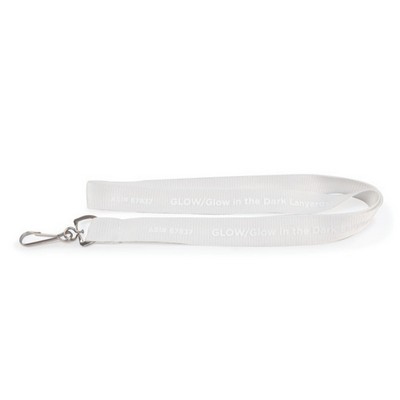 3/4in Glow-in-Dark Lanyard with Silkscreen Logo