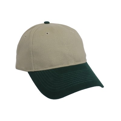 Constructed Distressed Washed Brushed Canvas Cap (2-Tone)