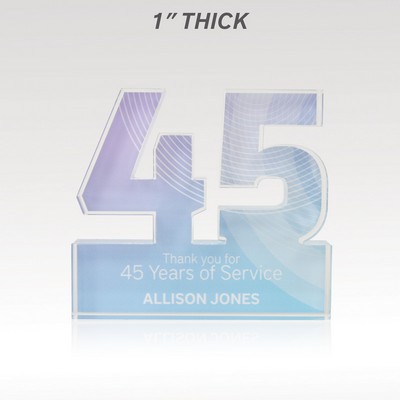 1" Acrylic Numerals Style 25 – Plus Series
