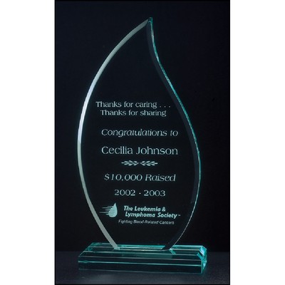 Flame Acrylic Award on Acrylic Base (4.75"x9.75")