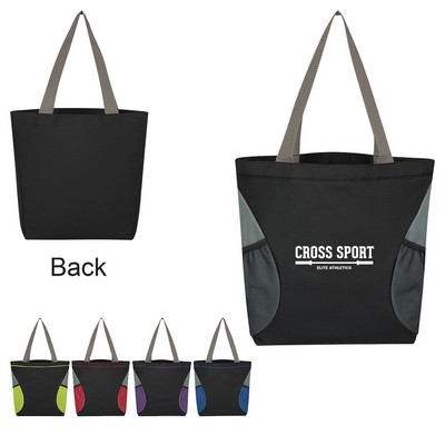Mesh Accent Tote Bag