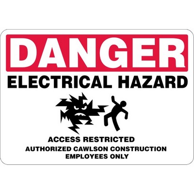 Round Cornered Rectangle Polyethylene Sign (10"x 7 ")