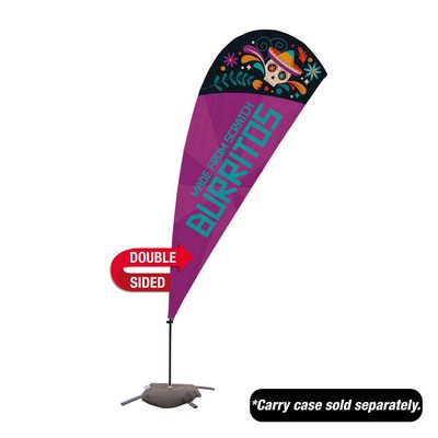 9.5' Value Teardrop Sail Sign Flag- 2-Sided with Cross Base