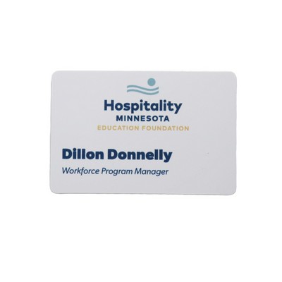 Uv Imprint Spectrum Badges With Personalization 2.125"X3.375" Rectangle With Rounded Corners