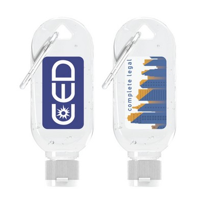 ON SALE! 1.8 oz. 75% Antibacterial Hand Sanitizer Gel w/Carabiner