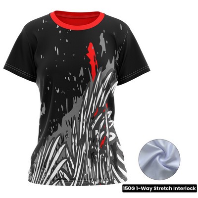 Women's Sublimation Short Sleeve T-Shirt - 150G Interlock