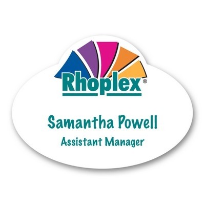 Full Color Name Badge W/Personalization (2.125"X2.875") Oval With Oval Bump