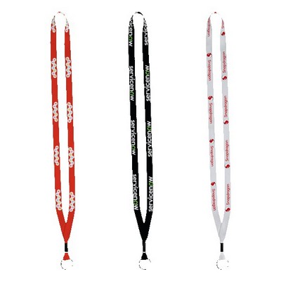 1/2" Dye-Sublimated Lanyard with Metal Crimp & Metal Split-Ring