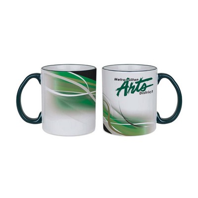 11 Oz. Mug Colored Rim & Handle
