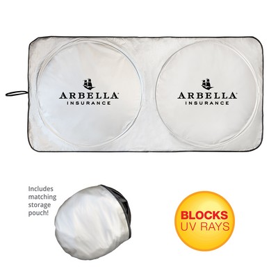 The Car Shade - UPF-50 UV Windshield Sunshade with Pouch