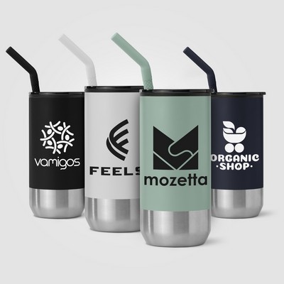 Atlantis - 16 oz. Double Wall Tumbler - Stainless with Recycled RPP Inner - Silkscreen