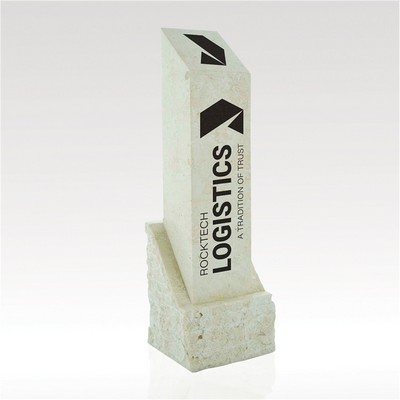 White Agate Square Column 8"
